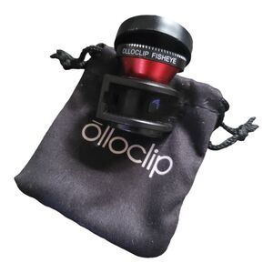 Olloclip Lens Fisheye Wide Macro Slim Phone Fit Black Red w Storage Bag Travel